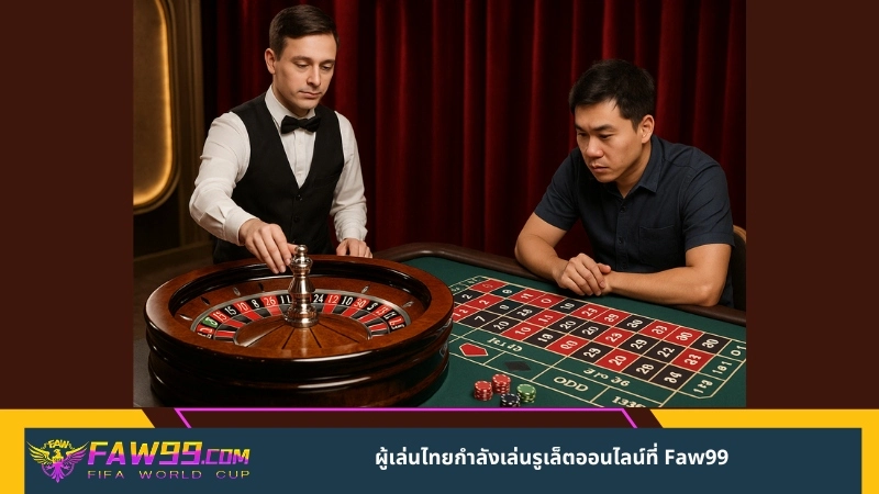 ผู้เล่นไทยกำลังเล่นรูเล็ตออนไลน์ที่ Faw99